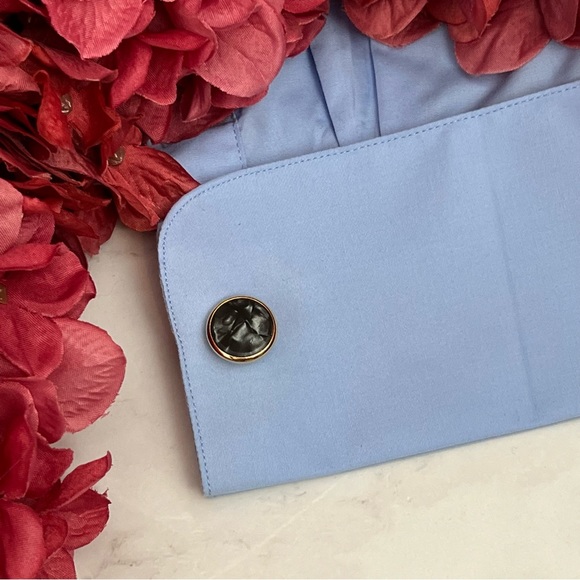 Black Mother of Pearl Cufflinks Tuxedo Studs Formal 8 Pcs Set - Picture 13 of 16